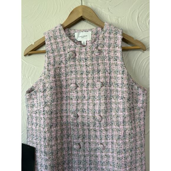 TUCKERNUCK Pomander Place Etherial Pink Tweed Bianca Dress NWT Size Medium - Picture 4 of 8